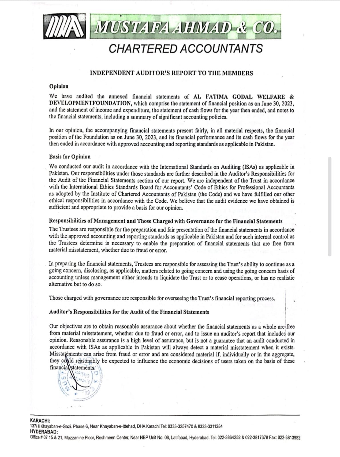 Audit Report 2023 - 2
